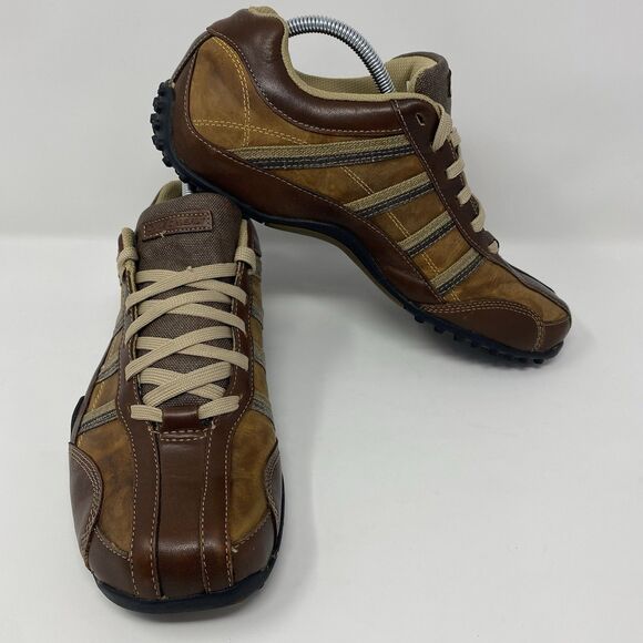 Skechers Men 10 Urban Track 60449 Brown Leather Oxford Casual Shoe VTG Y2K Retro main image 16